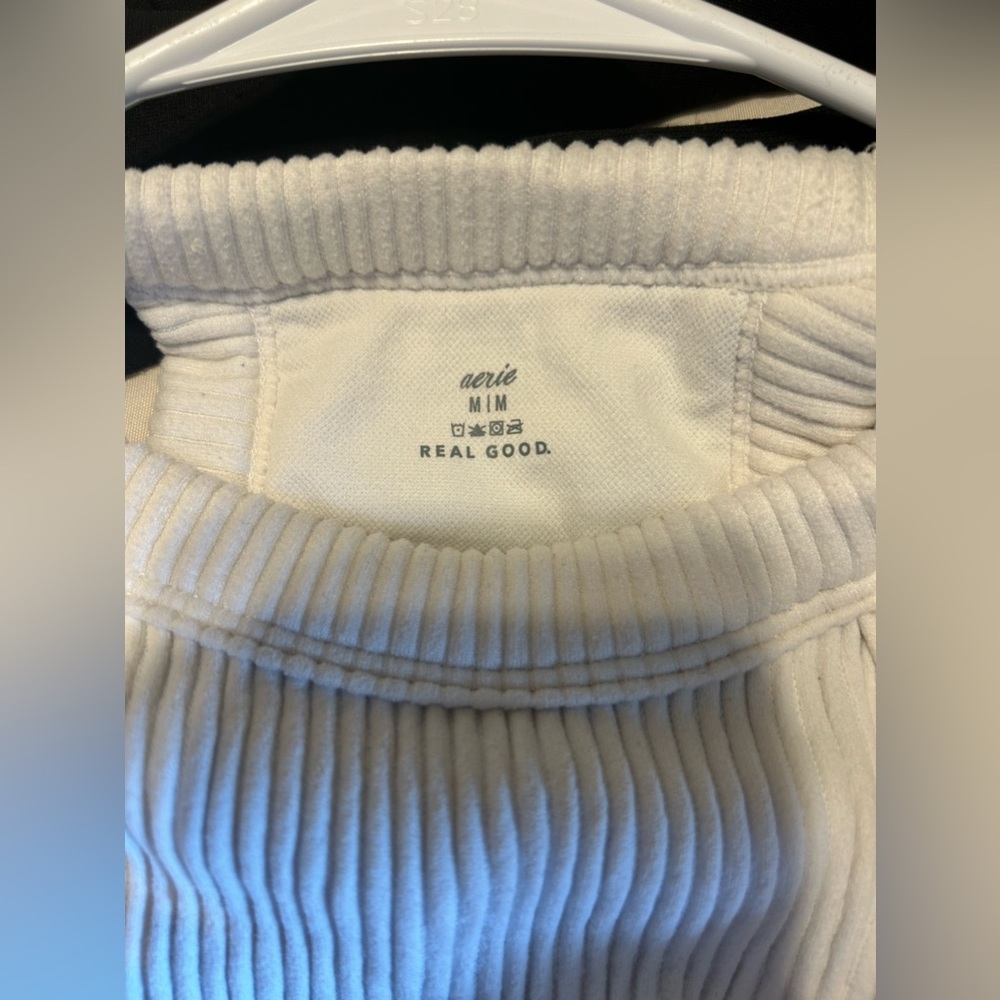 Aerie White Ribbed Tank
